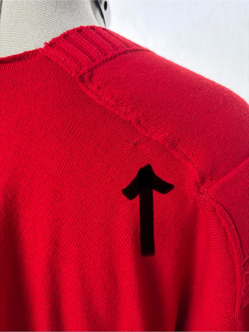 Comme des Garcons Tao VTG Wool Ruffle Cropped Cardigan, red, M, GUC - Picture 11 of 16